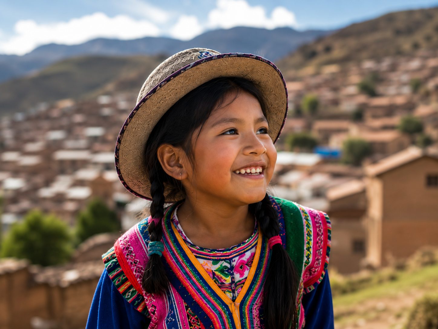 Niña de Fundación Kairos en Oruro, Bolivia